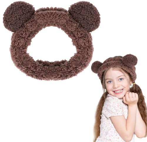 WLLHYF Bären-Spa-Stirnband niedliches Gesichtswasch-Stirnband Hautpflege modisches Haarband Gesichtswaschen Make-up Haarreifen Tier-Kopfband Haar-Accessoires für Erwachsene und Kinder (Froschstil 3)