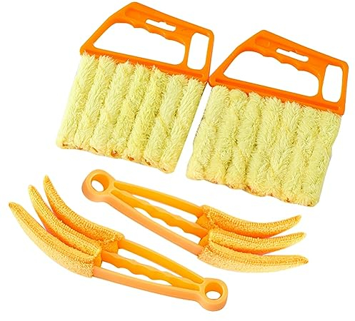 Lckiioy 1 Set Lamellenvorhang-Reinigungsbürste, Fensterrillen-Reinigungsbürste, Reinigungswerkzeuge für die Reinigung