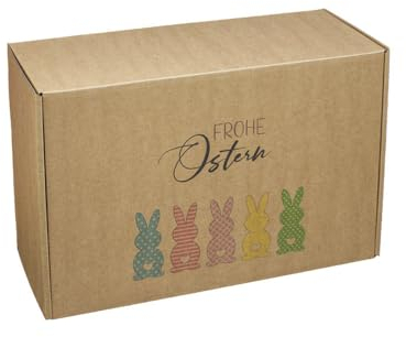 EPVerpackungen, Geschenkbox Bunte Ostern, Faltschachtel, natur, 25 Stück
