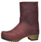 Sanita Risotto Boot | Original handgemacht | Leder-Holzboot für Damen | Nachhaltige Materialen | Dunkelrot | 40 EU