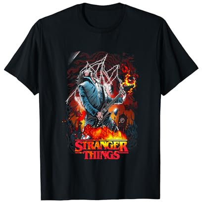 Stranger Things Hellfire Club Gitarre Eddie Munson Rockstar T-Shirt