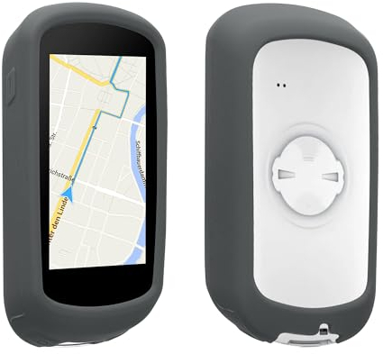 kwmobile Hülle kompatibel mit Garmin Edge Explore 2 - Silikon GPS Fahrrad Case Schutzhülle - in Stone Dust