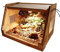 Vivarium Tannenkäfig für Eidechsen, Schildkröten, Schlangenkäfig, Lebensraum, Tank, Futter- und Transportbox, für Zuhause, Tierhandlung, Box für Katzen, Hunde, Haustierhaus (braun, 60 x 45 x 45 cm)