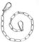 Gate Chain Lock, 20 Inch Gate Latch Chain with Double-Ended Carabiners Stainless Steel Metal Gate Link Chain Lock Pet Gate Latch for Outdoor Fences, Pet Cages, Indoor Supplies