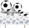 61 PCS Vajilla para Fiesta de Fútbol, Decoración Cumpleaños Futbol Artículos Fiest, Juego de Vajilla de Fiesta, con Platos Servilletas Pajitas Tazas Mantel, para 10 Invitados