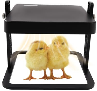 Küken Wärmeplatte, 27.4*27.4*22.6cm,13W Kükenaufzucht Heizplatte verstellbar, Kükenwärmeplatte, Halten Sie Küken warm&Konstante Temperatur Funktion für 10-15 Küken