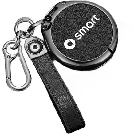 HBANMK Autoschlüssel Hülle für Smart #1#3 Pro+, Schlüsselhülle Schlüsselcover Schutz Schlüssel Gehäuse, Stoßfest Kratzfest Auto Schlüsselgehäuse Schlüsselanhänger,A Black