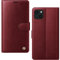 AIMOYU for iPhone 15 Case, Flip Wallet Leather Phone Case with [4 Card Slots] [Kickstand] [RFID Blocking] Magnetic Protective Shockproof Cover for iPhone 15 Phone Case - Wine Red
