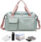 Senchinner Sporttasche Damen Herren,42 L Wasserabweisende Sporttasche Groß Reisetasche Damen mit Schuhfach und Nassfach,Tasche für Sport,Fitness und Reisen,Trainingstasche,Als Rucksack tragbar-Grün