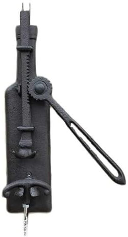 HLQOUZHOU Sacacorchos de Hierro Fundido Artesanal Vintage, abridor de Botellas de Vino Tinto montado en la Pared de Hierro Fundido, decoración de Pared y Accesorio de Bar para Restaurante, Fiesta (A)