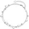Leikedun Silver Heart Bracelet for Women 925 Sterling Silver Bracelets Double Layered Adjustable Charm Bracelets Friendship Bracelet for Girls Women's Jewellery
