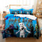 Zifarm Gaming Jeu Housse de Couette pour Chambre d'enfant 1 Personne 90x190 Enfant Gamer Fortnite 3D Parure De Lit Noir, Blanc, Bleu Parure De Lit en Microfibre
