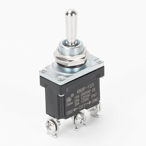 IP67 Wasserdichter Kippschalter AC/DC Momentan (EIN)-AUS-(EIN) rastet nicht ein, 15A 250VAC, 30A 12VDC