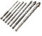 Oniissy 7pcs Eccentric Drill Four-Flute Glass Tile Punching Rock Slab Triangle Drill bit,Four-flute Sawtooth Eccentric Drill Bit Set,Masonry Concrete Drill Bit Set,LONG-LASTING CARBIDE MATERIAL