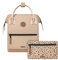 CABAIA - Sac à Dos Adventurer Lobito - Mini 10L - Déperlant - Compartiment Ordinateur Portable 10,5-2 Poches - Certifié Vegan - Sac Voyage, Affaires, École pour Homme et Femme - Crème
