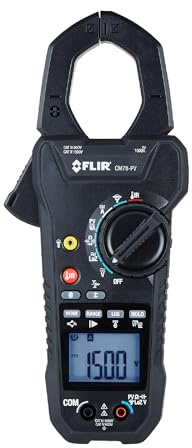 Flir CM78-PV Solar-Stromzange, CAT III 1500V, METERLiNK | Solar-PV DC, Zange bis 1000A, VFD, LoZ, IR-Thermometer mit Laser, MC4-PV-Stecker, Leitungen, Sonde