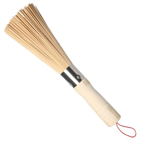 Wok Brush, Wok Cleaning Brush - Wooden Brush Brush with Gadget Buckle, Multifunctional and Non-Nuclear Gadget for Cast Iron, Dishwashing Care