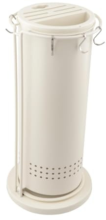 YWJLQH Porta Cuchillos Soporte Multifuncional Bloque para Utensilios Organizador Circular Y Estante para Tenedores Ahorrador de Espacio con Ganchos Adecuado, Blanco, Individual