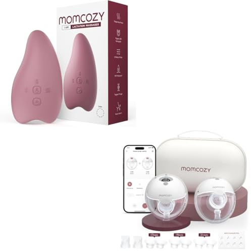 Momcozy Warming Lactation Massager 2 in 1+Momcozy M5 Smart Breast Pump