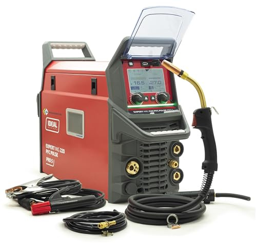 Ideal ExpertMIG 220 PFC MIG MAG Saldatrice 200A – Doppio impulso & sinergia – Invertitore 5 in 1 per alluminio e acciaio inox – Display LCD Touch Display TIG Lift, MMA – Bestsalden.de