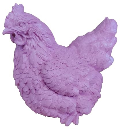 colourliving Deko Hühner DekoDiven einzigartige Huhn Deko für Haus & Garten (Purple Rain Punch, sitzend)