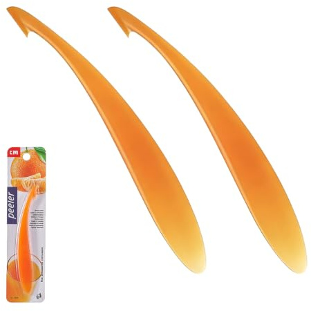 2 Pcs Orange Peeler, Plastic Citrus Peeling Tool for Easy Fruit Prep | Plastic orange peeler helps open citrus skin quickly and cleanly, making fruit peeling easier at home or on the go.