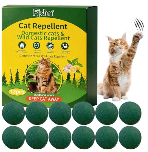 CatRepellent for Garden, Cat Repellent for Gardens UK, 12 Pcs CatDeterrent, Natural Cat Deterrent, Cat Scarer for Stray CatsDigging - Keeps Yard Lawmn Garden Furniture Insect Repellent