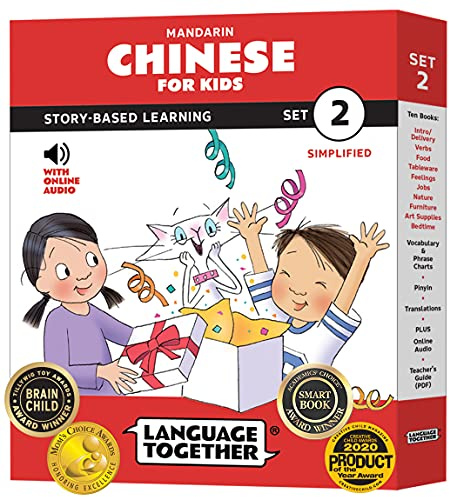 Mandarin for Kids Set 2: Beginner Chinese Readers Book Pack with Online Audio: Learn Chinese for Kids 3-8 years by Language Together