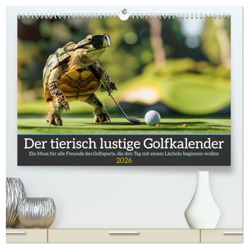 Der tierisch lustige Golfkalender (hochwertiger Premium Wandkalender 2026 DIN A2 quer), Kunstdruck in Hochglanz: Ein Muss für alle Freunde des ... Lächeln beginnen wollen (CALVENDO Sport)