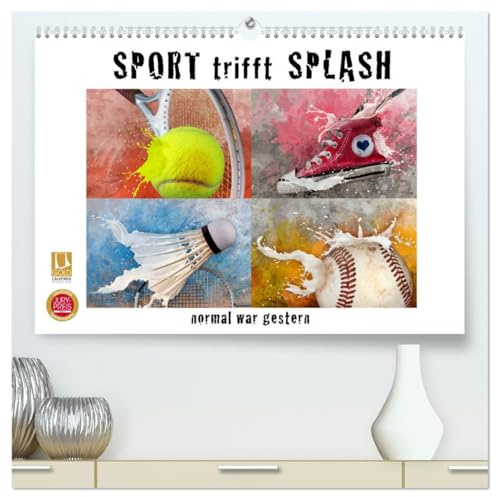SPORT trifft SPLASH - normal war gestern (hochwertiger Premium Wandkalender 2026 DIN A2 quer), Kunstdruck in Hochglanz: Willkommen in einer surrealen Sportwelt (CALVENDO Sport)