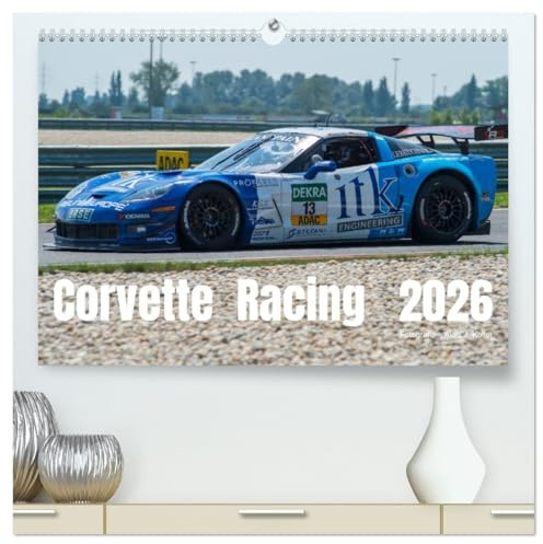 Corvette Racing 2026 (hochwertiger Premium Wandkalender 2026 DIN A2 quer), Kunstdruck in Hochglanz: Corvette, die amerikanische Ikone auf der Rennstrecke (CALVENDO Sport)