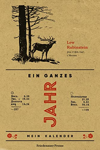 Ein ganzes Jahr: Mein Kalender (Friedenauer Presse Winterbuch)