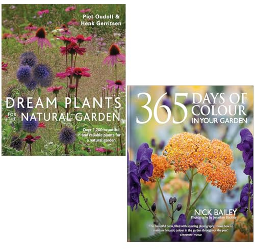 Dream Plants For The Natural Garden, 365 Days Of Colour In Your Garden (Hardcover) 2 Books Collection Set