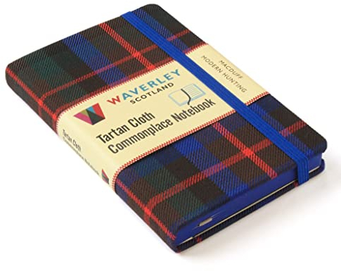 Waverley (M): MacDuff Modern Hunting Tartan Cloth Commonplace Pocket Notebook (Waverley Scotland Tartan Cloth Commonplace Notebooks/Gift/stationery/plaid)