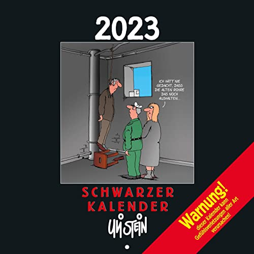 Uli Stein Schwarzer Kalender 2023: Monatskalender für die Wand: Wandkalender (Uli Stein Kalender 2023)