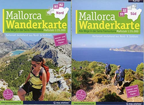 Mallorca - Wanderkarte 1:35.000 (Kartenset mit Nord + Süd-Blatt): Alle Wege in der Serra Tramuntana