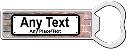 PERSONALISED STREET SIGN PRINT BOTTLE OPENER FRIDGE MAGNET