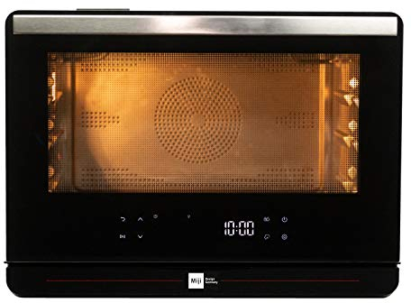 Miji Dampf-Backofen mini,25 Liter,2000Watt,Wassertank 1,2Liter,30-230 Grad,Dampfgarer,Grillbackofen,Backofen mit Unterhitze & Heißluft, 40 Programme - 24 Monate Garantie