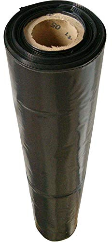 Baufolie Typ 300 4m x 25m schwarz - Extra starke Bauplane - wasserdichte Abdeckfolien Rolle - reißfeste Estrichfolie - Plastikfolie für Innen- und Außenbereich