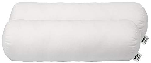 beties - PublikFree -, Nackenrolle 2er Set ca. 15x40 cm, Kissenfüllung Allergiker-Kissen Allergikergeeignet Schlafkissen Weich Polyester-Faserbällchen, Bezug 100% Baumwolle