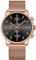GOLDEN HOUR Herrenuhr Mode Schlanke minimalistische Quarz Analog Mesh Edelstahl wasserdichte Chronographen Uhren (Rose Gold Black)