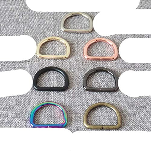 1 x 25 mm Metall-D-O-Ring-Gürtelgurte, Schiebeverschluss, Karabiner-Verschluss für Haustierhalsband, Leine, Geschirr, Zubehör, 1 Stück, schwarz, D-Ring.