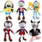JHESAO Lot de 6 figurines en peluche PVZ Plantes et Zombies - Guitare - Zombies pirates 1 2 - Poupée zombie en peluche douce - Poupée de zombie de football - Poupée de cowboy zombies