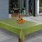 laro Wachstuch-Tischdecke Abwaschbar Garten-Tischdecke Wachstischdecke PVC Plastik-Tischdecken Eckig Meterware Wasserabweisend Abwischbar GAE, Muster:Grün Leinenoptik, Größe:130x200