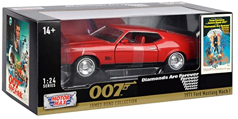 OPO 10 - Miniaturauto reproduziert im Maßstab 1/24, kompatibel für Ford Mustang Mach 1 1971 James Bond Collection Diamonds Are Forever - Motormax 79851