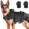 AIWAI Taktisches Hundegeschirr für mittelgroße und große Hunde, kein Ziehen, Hundegeschirr mit Metallschnalle, verstellbares Militär-Hundegeschirr mit Laser-Molle-Einsätzen für Wandertraining, mit