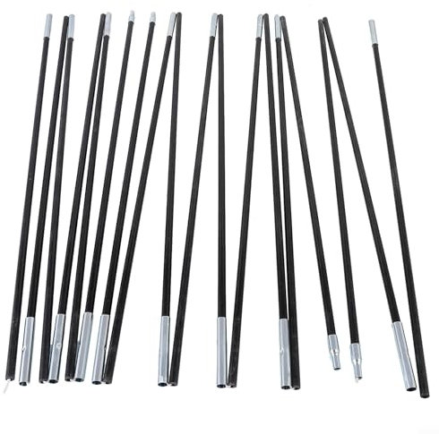 Arceaux de tente en fibre de verre pour camping - Barres de support d'extérieur - Kit de cadre de tente de camping - Accessoires de tente en fibre de verre - Barres de rechange - Barres de support