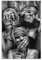 KPOKAHT Schwarz-Weiß-Poster Despairing Silent Pain Crying, Wandkunst, Gemälde, Leinwanddrucke, Dekor-Poster, Kunstwerke, 40 x 60 cm