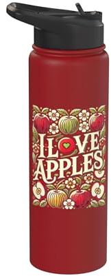 I Love Meles Divertente Frutta Vegetariana Stainless Steel Insulated Water Bottle