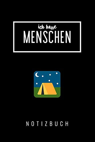 ICH HASSE MENSCHEN: A5 Punkteraster Notizbuch | Geschenk für Erwachsene und Feinde | Schwarzer Humor | Tagebuch | Journal | Buch